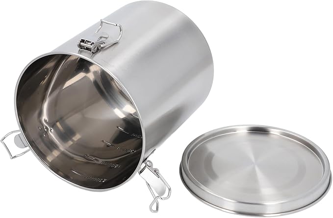 Airtight Stainless Steel Pet Food Storage Container Seal, Varied Large Metal Canister for Dog, Cat, Bird, Coffee, Cereal, Flour, Sugar, Protein Powder, Versatile Storage, (2500ML)