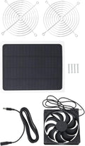 VANZACK 1 Set Solar Powered Fan for Chicken Coop Small Cooling Fan for Pet House Portable Outdoor Use for Greenhouse and Livestock Farm