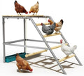 Chicken Roosting Bars, Chicken Perch with Swing, Backyard Poultry Farm, Chicken Coop Toys - Easy Installation & Cleaning, 37.4" L x 18.9" W x 28" H
