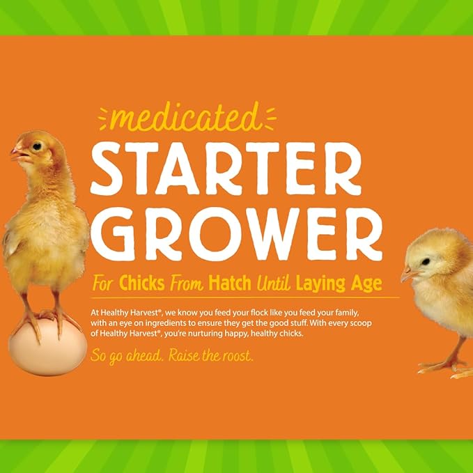 Healthy Harvest 18% Protein Medicated Chick Starter Crumble, 40 lb Bag