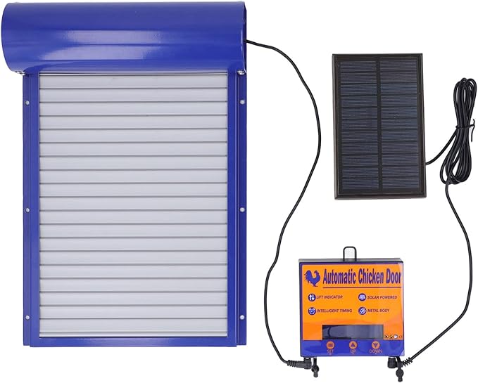 Automatic Chicken Coop Door Opener, Solar Powered Automatic Chicken Coop Door Daily Programmable Timer Control Chicken Coops Door for Chicken, Duck, Goose