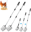 2 Pack Chicken Poop Scooper, Stretchable Litter Scooper for Chicken(22.4 to 42 Inch), Detachable Chicken Coop Cleaning Tools, Heavy Duty Poop Shovel for Chicken Coop Accessories