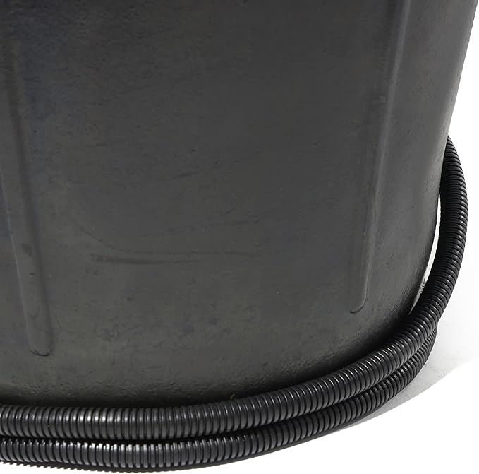 Farm Innovators FB-15R Heated Flat-Back Rubber Bucket, Hanging Water Bucket with Built-in Thermostat and 90W Cord, 18 Quarts
