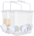 Large Automatic Chicken Feeder No Waste Poultry Feed Bucket 3 Gallon Feeding Container with 3 Ports