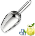 12 oz Ice Scoop for Freezer, Kitchen Ice Scooper for Ice Machine, Stainless Steel Food Scoop for Ice Bucket, Ideal for Bar, Parties, Cookie Flour Pet Dog