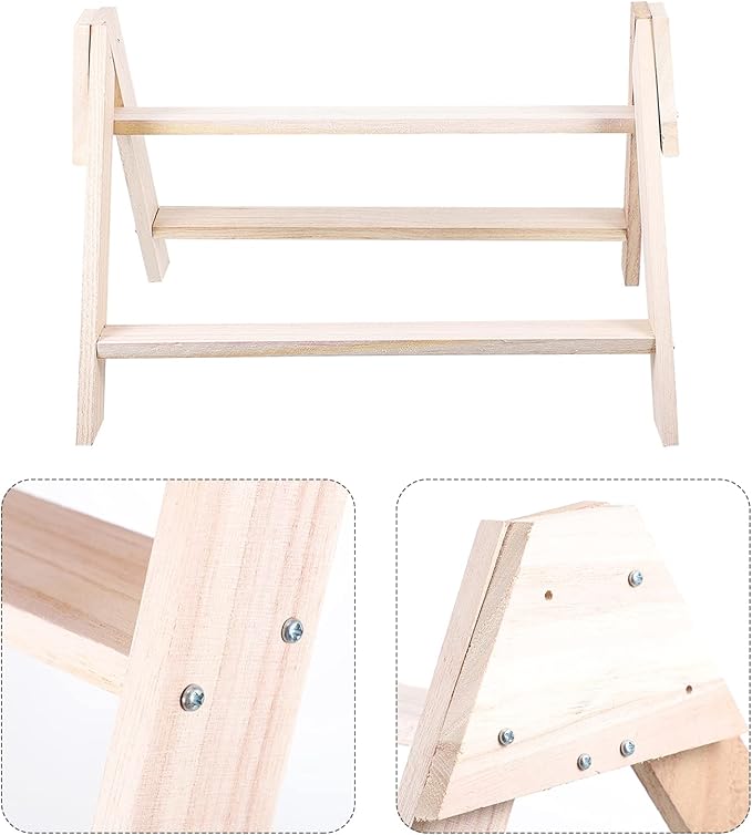 balacoo Wooden Chicken Standing Rack 17X13X10 Inch Roosting Ladder and Perch for Poultry Training and Bird Exercise