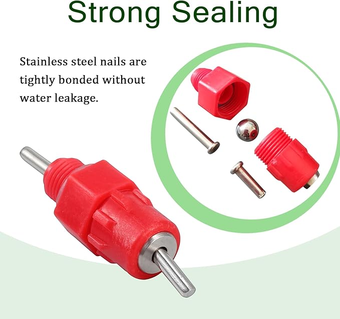 Chicken Waterer Nipples Automatic Poultry Watering Nipples Chicken Drinkers (dht, 10pcs)