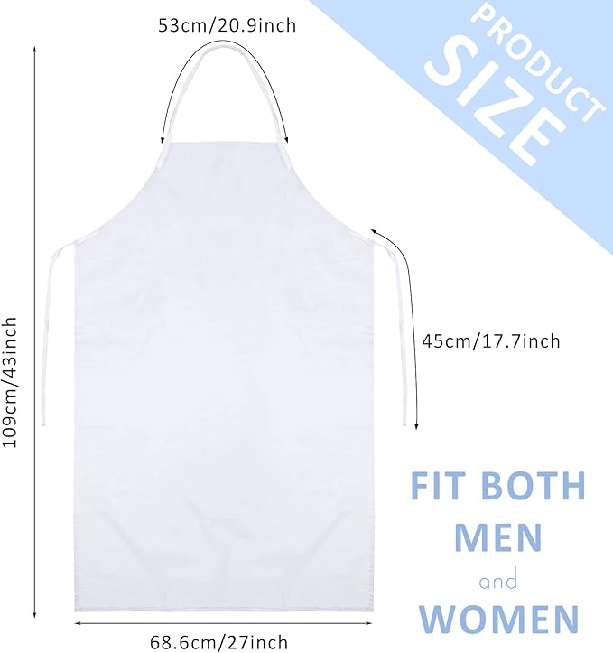 JaGely Plastic Apron Waterproof, Unisex 43 x 27 Inch Heavy Duty PVC Apron for Dishwashing, Halloween, Kitchen