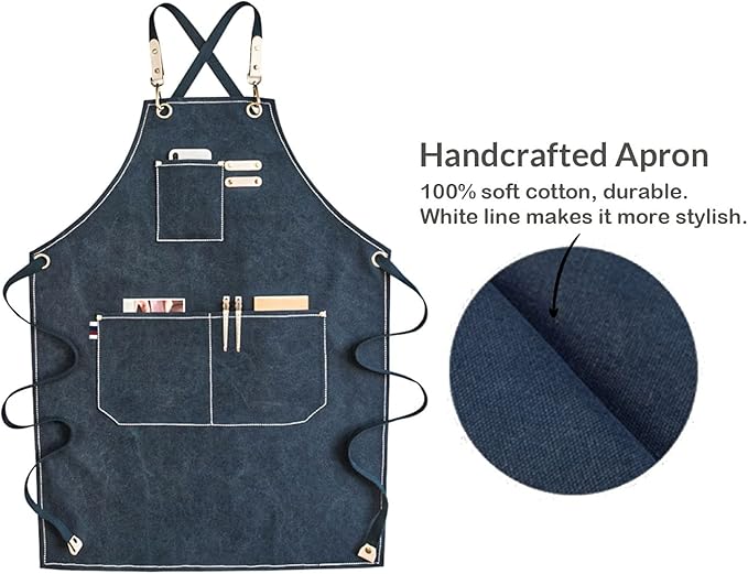 carrotez Adjustable Over sized Plus Size Canvas Apron with Pockets Men and Women Aprons