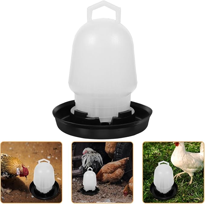 BESPORTBLE Plastic Poultry Drinker, 0.5L Poultry Waterer Automatic Chicken Water Feeder Water Container Jar for Duck Baby Chicks Rabbit Turkeys Outdoor Farm