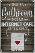 Funny Bathroom Quotes Metal Sign This Is A Not An Internet Cafe Wall Decor With Toilet Paper Illustration For Restroom Decoration 8 x 12 Inch Home Vintage Aluminum Outdoor