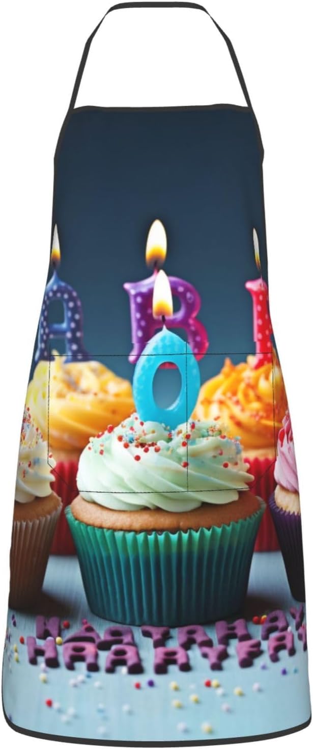 Cute Colorful Dog Paw Printed Unisex Bib Aprons BBQ Cooking Kitchen Aprons for Women Men Chef