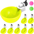 Lil'Clucker - Large Automatic Chicken Waterer Cups Suitable for Ducks, Geese, Turkeys, and Bunny Rabbit - Water Feeder Kit - Poultry Waterer (Yellow, 8 Pack)