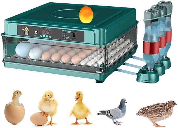Automatic Egg Incubator 12-38 Egg Digital Poultry Hatcher Machine ith Automatic Egg Turning, Temperature & Humidity Control, Efficient LED Lighting for Chicken Geese Ducks Pigeons Quails (38 Eggs)