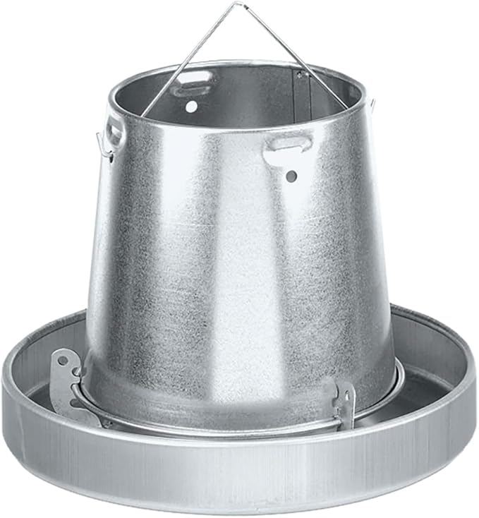 Premier 1 Galvanized Cone Feeder for Chickens & Poultry - 11 lb Capacity