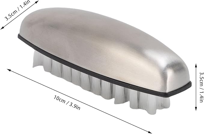 Vegetable Cleaning Brush, Stainless Steel Efficient Odor Removal Potato Brush Vegetable Scrubber Fingernail Brushes for Food