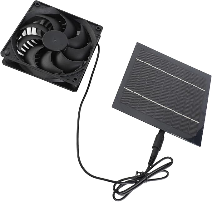 Solar Panel Fan Kit 5W 6V, Waterproof IP65, Outdoor Cooling Exhaust for Chicken Coop Home - Effective Heat Dissipation, Easy Installation, Energy Efficient