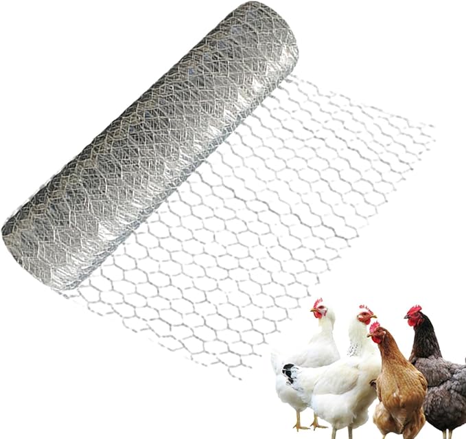 Generic Wire Fencing Roll - Chicken Wire Fence | Mesh Roll Galvanized | Welded Metal Wire Fencing Roll | Galvanized Welded Cage Wire Mesh Roll Supports Poultry Netting Cage Fence, 0.4*15.um