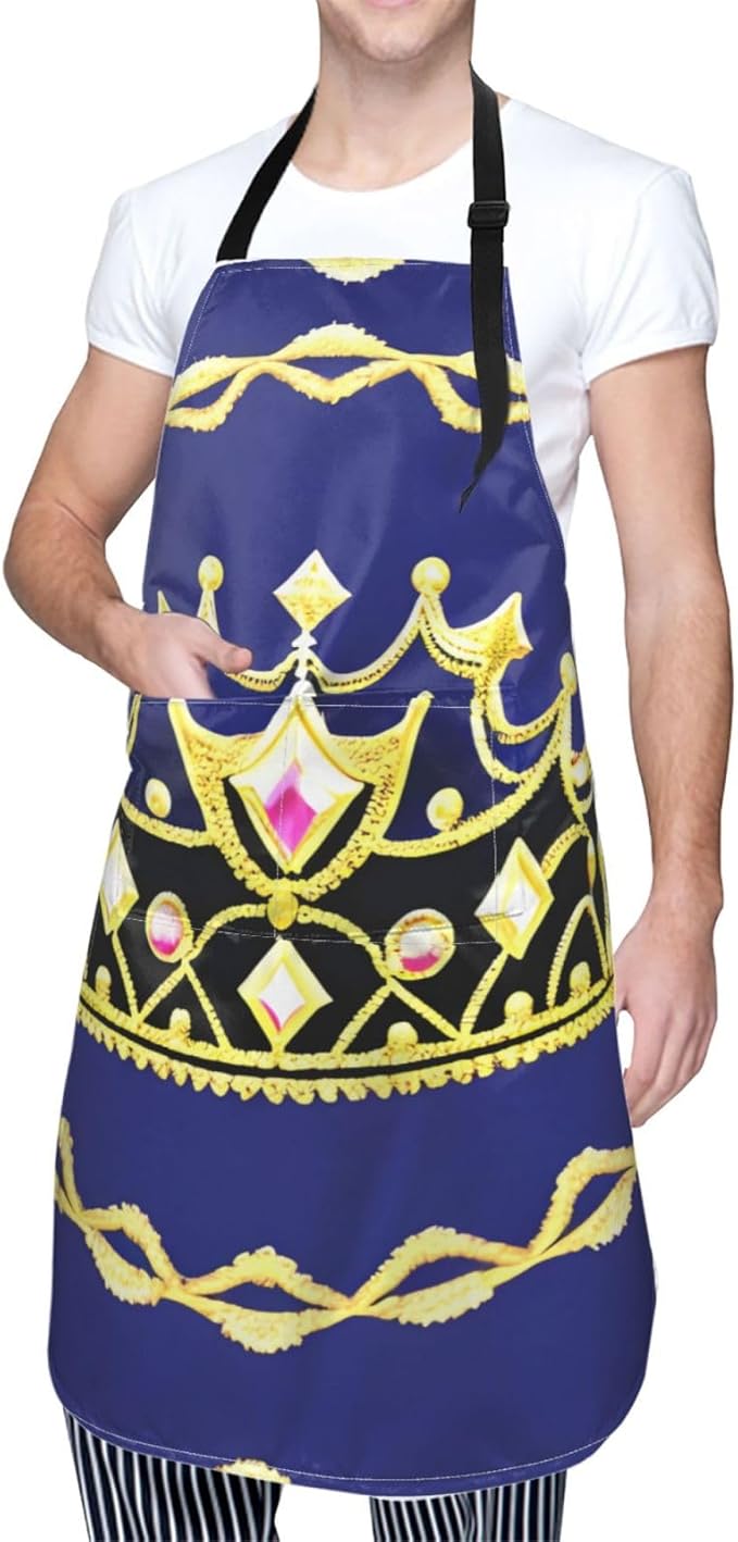 Multidimensional Space Heavy Duty Waterproof Apron with Pockets for AdultsResistant Grilling, Gardening, Painting