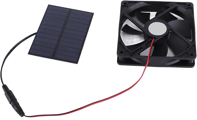 Solar Panel Fan Professional Solar Powered Exhaust Fan Kit Household Ventilation Fans Kit for Chicken Coops Greenhouses Sheds Pet Houses 3W Use
