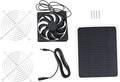 1set Solar Powered Small Fan for Chicken Coop and Greenhouse Portable Cooling for Hot Days Energy Saving Solar Fan