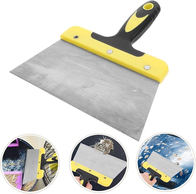 Kisangel Pigeon Droppings Scraper, Metal Large Bird Poop Cleaning Scraper for Chicken Coop Wide Head Quick Cleaning
