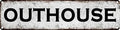 Outhouse Metal Sign 4x16in Rustic Bathroom Plaque for Cabin Yard House Toilet Wall Funny Home Farm Decor