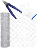 Housoutil Hexagonal Galvanized Chicken Wire Mesh for Crafts and Garden Fencing 0.4m X 5m Roll with Cutting Pliers and Protective Gloves, Lightweight Wire Netting for Poultry and Plant