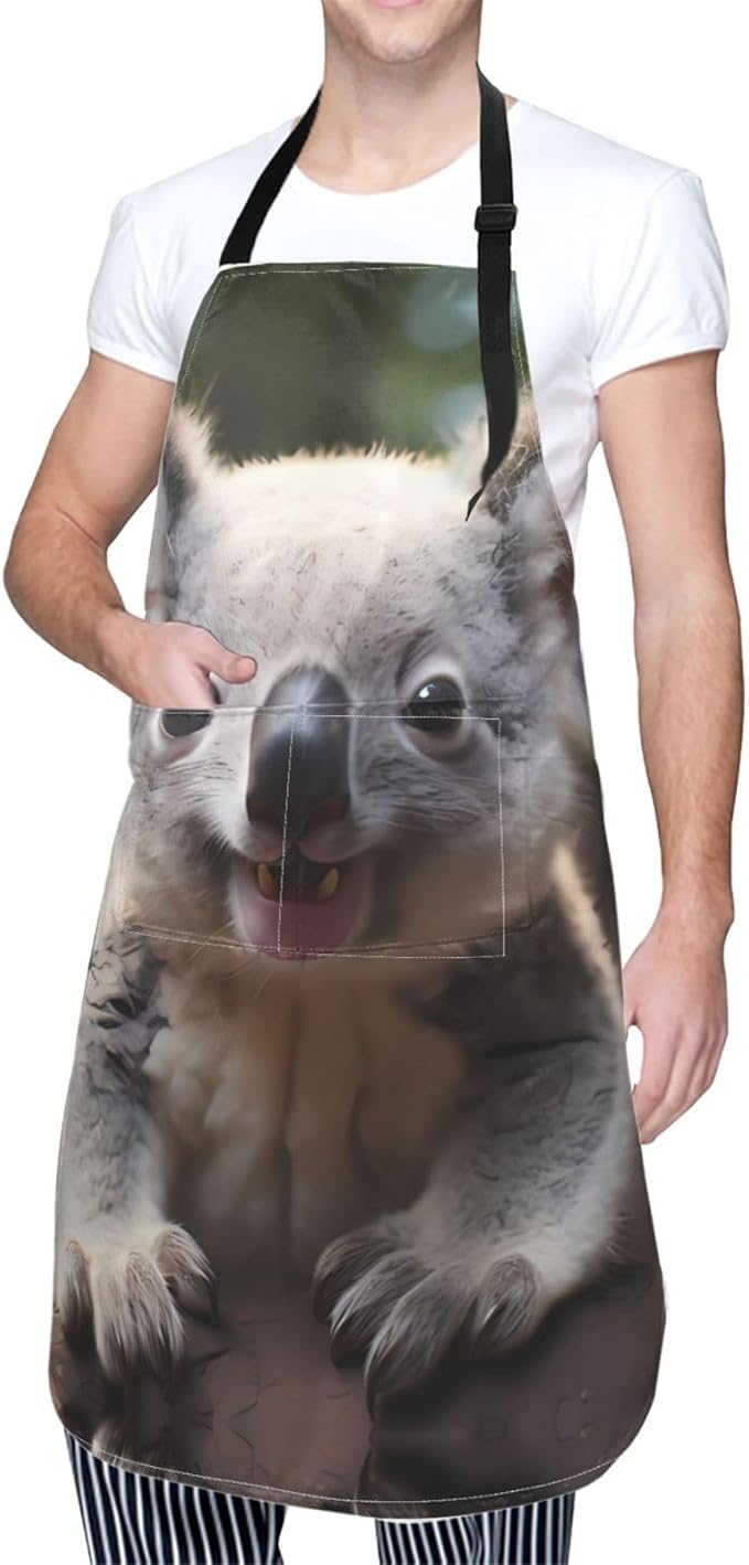 Dogs and Roses Heavy Duty Waterproof Apron with Pockets for AdultsResistant Grilling, Gardening, Painting