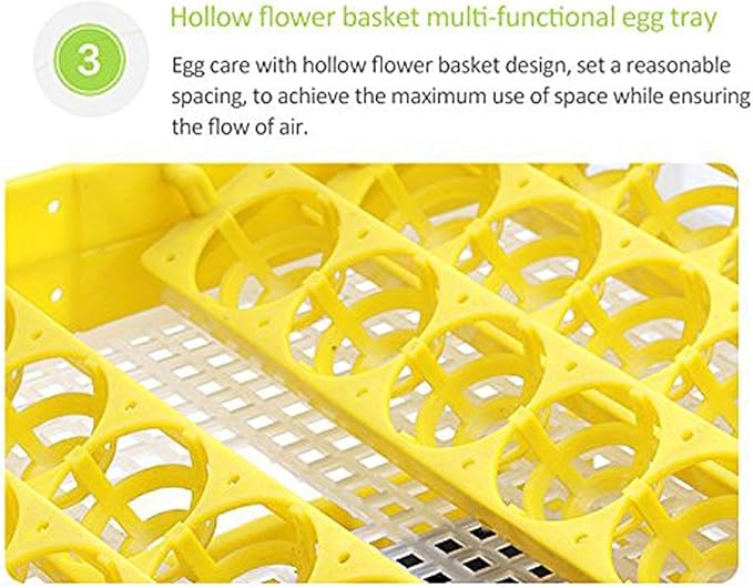 Incubators for Hatching Eggs Automatic Turning Digital Temperature Control Poultry Hatcher 48 Eggs for Chickens Ducks Birds (110v