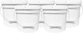1-Gallon Bucket with Airtight Lid – Made in USA, Food Grade BPA Free Plastic, Heavy Duty Multi-Use, Metal Handle with Grip, Stackable Storage – White, 5 Pack