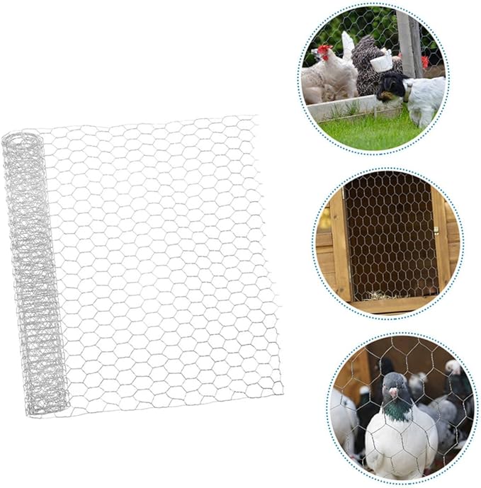 1Roll Heavy Duty Chicken Fence Netting Galvanized Wire Fencing for Poultry Rabbit Cages and Garden Protection Durable Ventilated Barrier for Optimal Animal Living