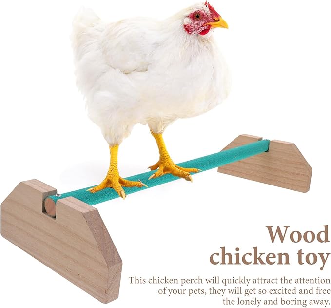 Natural Wood Chicken Perch Brooder Bracket Roosting Bar Stand for Baby Chicks and Birds Indoor Use Pet Playground Accessory