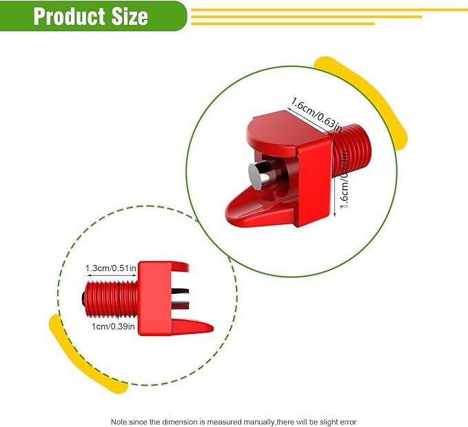 Horizontal Chicken Water Nipples Automatic Poultry Waterer Nipples Kit Drinker with Drill Bit(20)