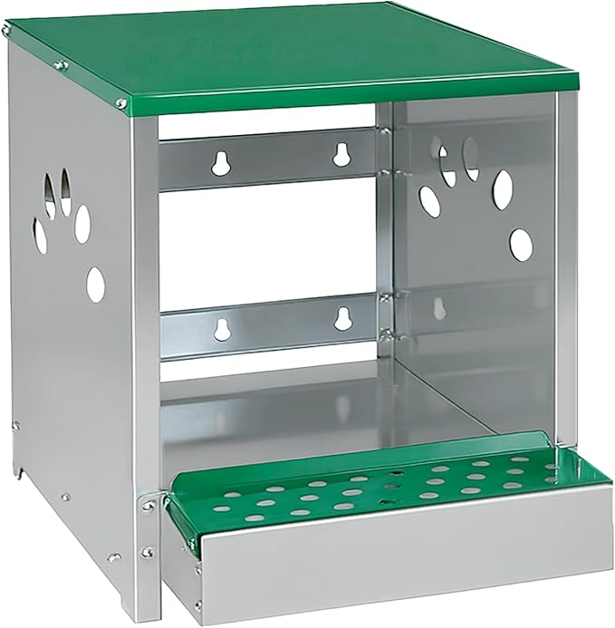 Chicken Nesting Box 1 Compartments - Wall Mount Metal Egg Laying Nest Box for Chicken Coop, Easy to Assemble & Versatile Use for Hens, Ducks, Chickens