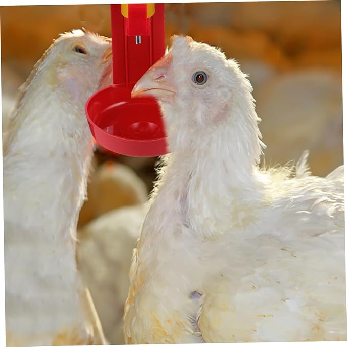 10Pcs Poultry Nipples Water Dispenser for Chickens Ducks and Geese Unique Design with Ball Drinker Automatic Hydration System for Livestock Bright Color for Easy
