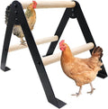 Chicken Roosting Bars, Wooden Perch with Metal Stand, Roosting Bars for Coop, Coop Accessories, Chicken Enrichment Toys