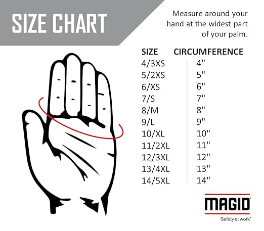 Magid TB725ELT Duramaster Cow Split Palm with Rubberized Cuff, Medium