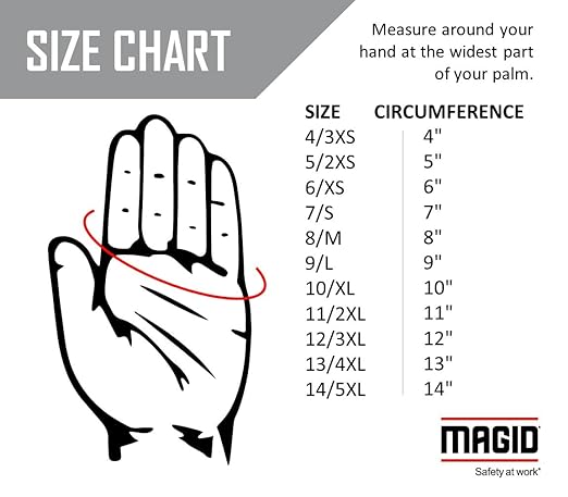 MAGID PowerMaster 12501PS Leather Linesmen Protector Gloves, 36 Pairs, 9.5” Length, Size 9.5