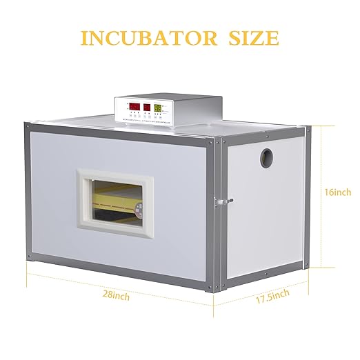 Egg Incubator ，Farm Egg Incubator with Automatic Egg Turning and Humidity Control，Industrial Brooding Machine Chicken Incubator ，Suitable for Chicken Duck Goose Quail Parrot Bird Eggs