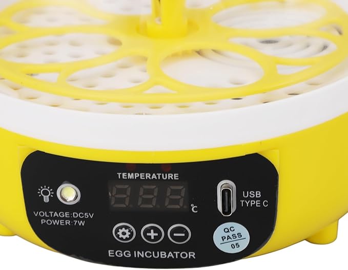 TARSHYRY Small Egg Incubator with Automatic Temperature Humidity Control Candler,Poultry Machine | Incubators for Chickens Ducks Pigeons (Manual Turning)