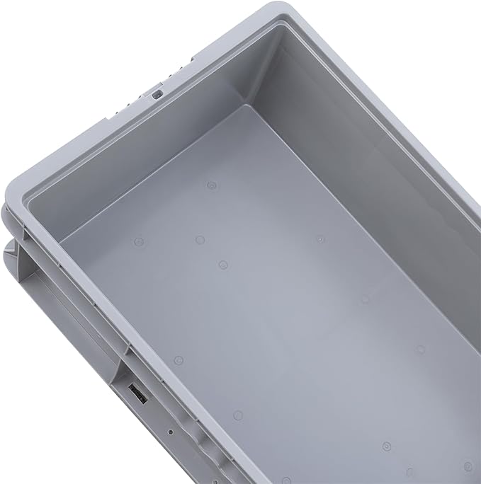 Buckhorn SW4815080201000 Plastic Straight Wall Storage Container Tote, (48-Inch x 15-Inch x 7-1/2-Inch), Light Gray