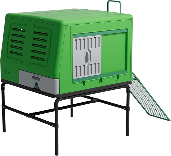 Plastic Chicken Coop Insulated Hen House Weatherproof Chicken House, Durable Cube Large Chicken Cage Easy to Assembly & Clean (Basic)