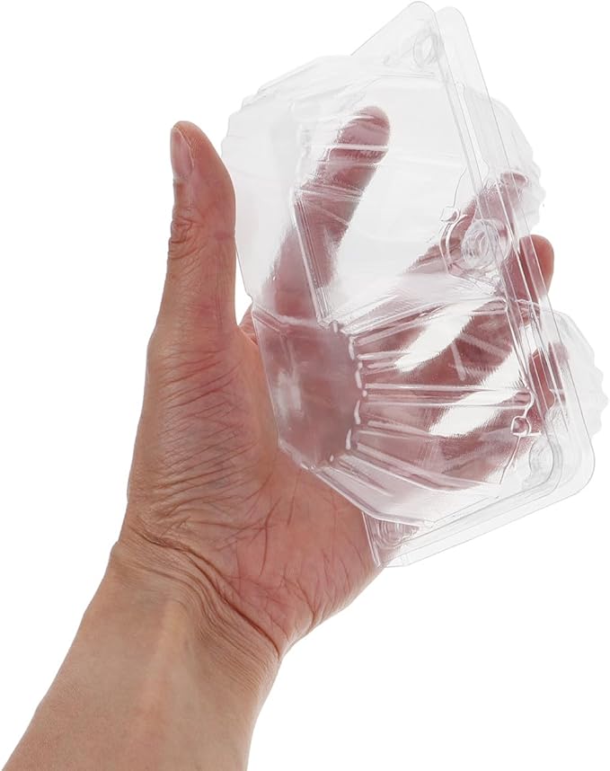 DOITOOL Goose Egg Packaging Box 2 Count Clear Plastic Egg Carton Tray 5.51 X 3.74 X 2.95 Inches Lightweight Portable Holder for Refrigerator Storage and Market Display