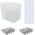 Quail Egg Cartons 60 Packs, Clear Eco-friendly Plastic Blank Egg Cartons with Free Labels, Holds up to 12 Quail Eggs Securely, Perfect for Family Pasture Farm Markets Display - Small