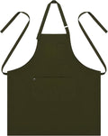 Chef Bib Aprons for Women and Men (Standard Dry Guard AA2095 & AA2095X) - Neck Strap Apron with Pockets 33"