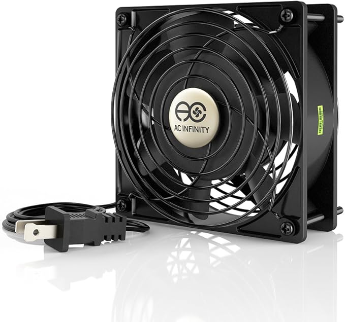 AC Infinity AXIAL 1238, Muffin Fan, 115V 120V AC 120mm x 38mm High Speed, for DIY Cooling Ventilation Exhaust Projects