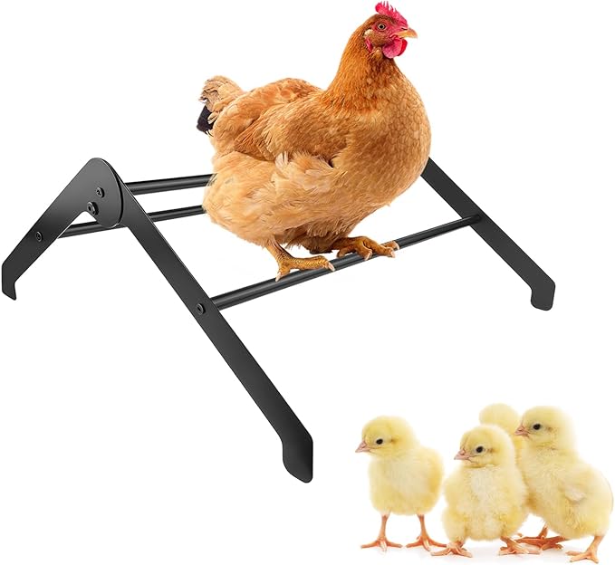 Chicken Perch Roosting Bars for Coop, Adjustable Farm Chicken Perches for Coop, Metal Roost Ladder, Chick Roosting Bars for Brooder, Baby Chicken Toys for Hens Birds, Black