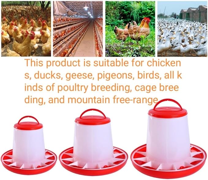 Chick Feeder and Waterer Set, 1L Baby Chicken Waterer Feeder, Baby Chicken Starter Kit, Hanging Poultry Drinker Quail Feeder, Small Coop Water Dispenser for Chickens, Turkeys, Ducks (1 PC)