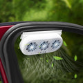 Car Solar Powered Exhaust Fan Car Window Exhaust Fans Vehicle Ventilation Fan Auto Air Vent Cool Fan Cooler Ventilation System Radiator Cooling Fans with Three Air Outlets, White